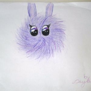 Purple dust bunny