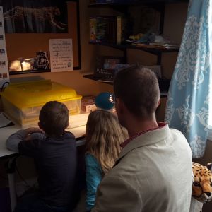 My family watching our first ever hatch!